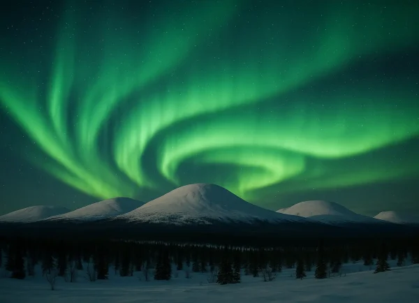 20250908 2242 aurora over pallastunturit simple compose 01k4ndgq83eybsr6pptnfawbat